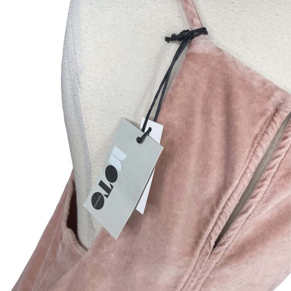 TopShop MOTO Velvet Pinafore Jumper Dress - Size 8 - Picture 6 of 7